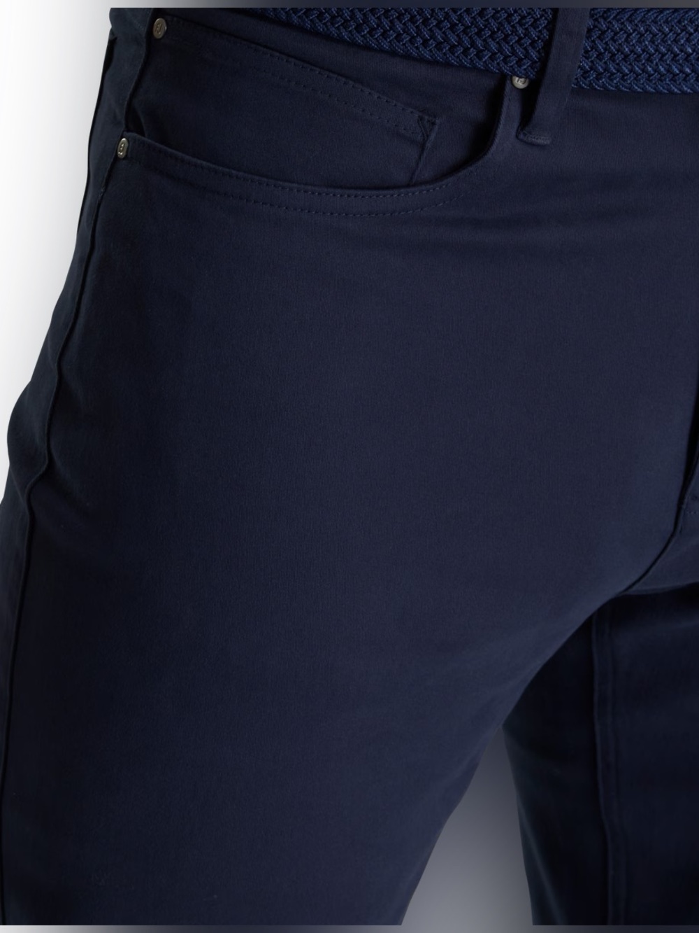 FJ FootJoy 1857 Sueded Cotton Twill 5-Pocket Golf Pants Navy 36x30 EUC - Picture 4 of 10